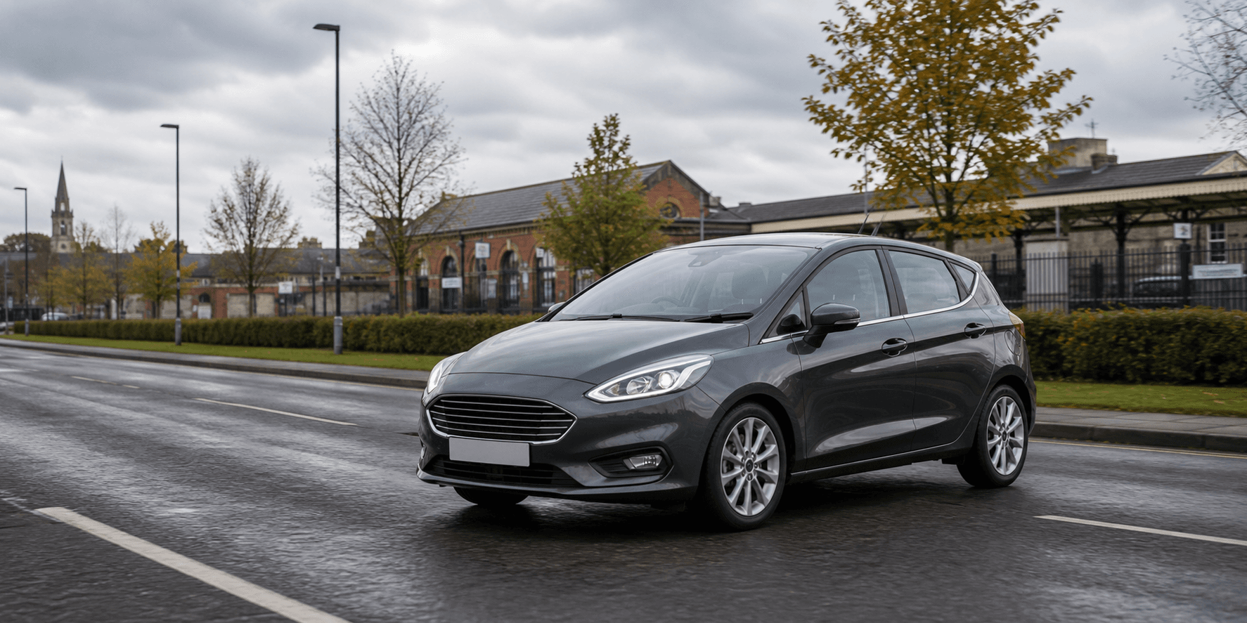 Compact hire car ready for practical travel around Blackpool